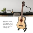 thumbnail image 3 of Mini Guitar, Polishing Wooden Guitar Ornament With Stand For Collection, 3 of 8
