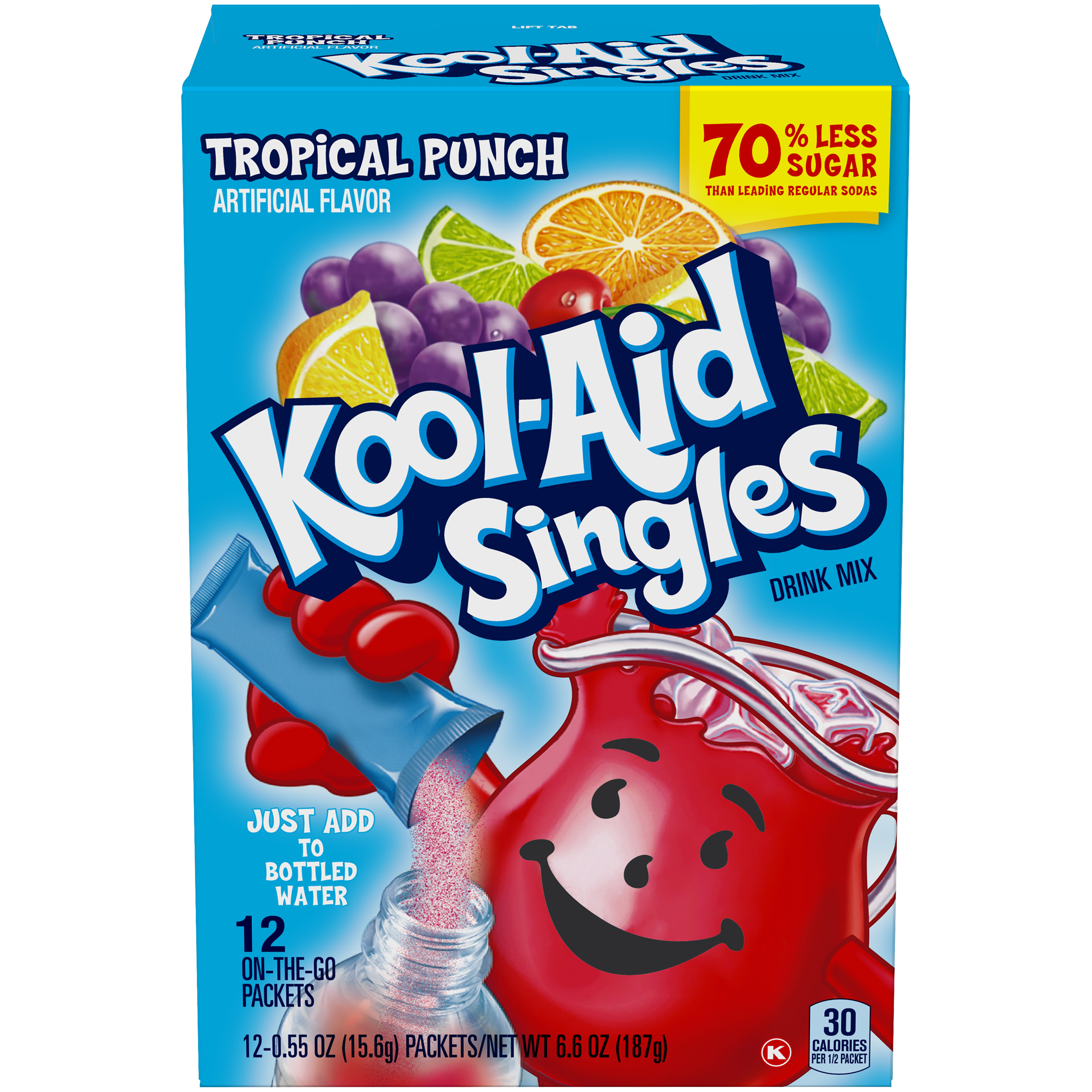 KoolAid Singles SugarSweetened Tropical Punch Artificially Flavored