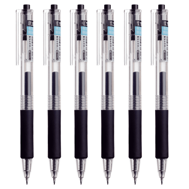Bolígrafo de gel de presión simple, bolígrafo negro suave, bolígrafo para estudiantes de secundaria, bolígrafo para estudiantes, bolígrafo con pincel de presión de 0,5 mm requerido para exámenes