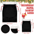 thumbnail image 3 of 1Pc Christmas Velvet Santa Bags with Drawstring, Santa Sack, Large Christmas Bags, Jumbo Gift Sacks,Santa Gift Bags, Velvet Bag, Gift Wrap Bags for Christmas Party, Xmas Present Sack, 3 of 6
