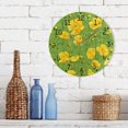 thumbnail image 3 of Yellow Buttercups Round Wall Clock Silent Analog Battery Operated Gold Pointer Home Decor 9.84" Diameter, 3 of 11
