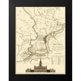 thumbnail image 2 of Faden 14x18 Black Modern Framed Museum Art Print Titled - City Environs of Philadelphia - Faden 1777, 2 of 5