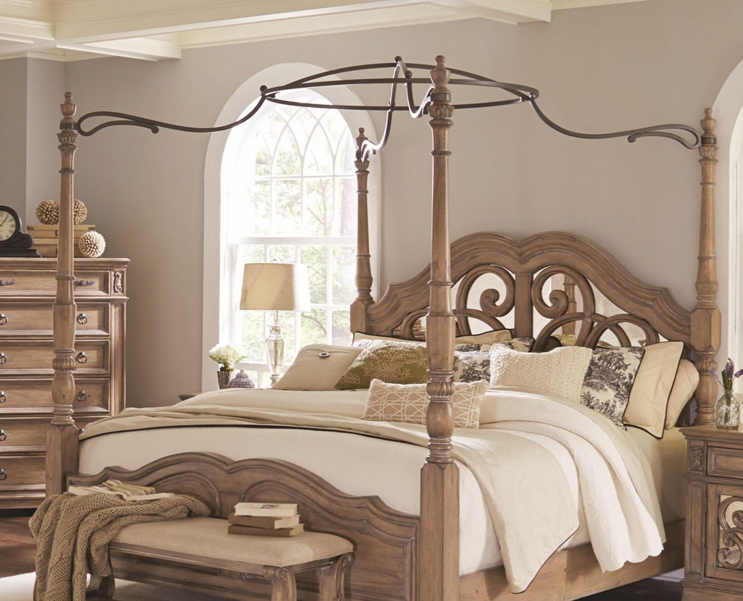 Lavina Shaker Style Canopy Four Piece Bedroom Set from DutchCrafters