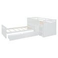 thumbnail image 5 of Harper & Bright Designs Twin Low Loft Bed with 7 Drawers and Full Guardrails, L-Shaped Twin Loft and Twin Platform Bed for Boys Girls Bedroom, White, 5 of 13