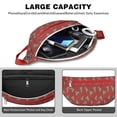 thumbnail image 4 of Fanny Pack Red Christmas Tree Pattern Waist Pack Bag,Running Cross Bag,Waterproof Large Fanny Packs for Women Men for Travel Running Hiking Cycling, 4 of 6