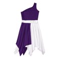 thumbnail image 3 of Yartina Robe de Danse Asymétrique pour Filles, Tunique de Prière Lituricale, Violet 6, 3 of 6