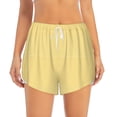 thumbnail image 2 of Pofeuu Yellow Gingham Print Women's Athletic Shorts Running Workout Shorts Tummy Control Quick Dry Gym Shorts with Pockets Double layer sports shorts-XX-Large, 2 of 7