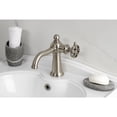 thumbnail image 2 of Kingston Brass KS3548RKZ Wendell One-Handle Single-Hole Bathroom Faucet with Knurled Handle and Push Pop-Up Drain, Brushed Nickel, 2 of 6