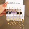 thumbnail image 1 of Dincior Elegante Cristal Oro Mujer Amor Perla Cerradura SnakeButterfly Seta Pendientes Conjunto Para Joyería 12 Pares/Set, 1 of 4