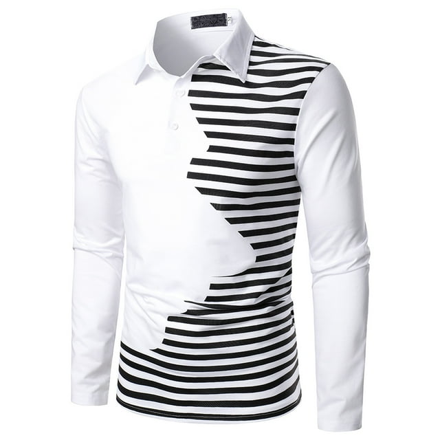 Chemise à Manches Longues pour Hommes Chemise Décontractée Ajustée Patchwork Col Montant Chemise à Manches Longues Haut