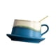 thumbnail image 4 of Taza de café de cerámica de 280 ml para cenas, regalos de cumpleaños para adultos Azul amarillo, 4 of 9