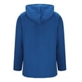 thumbnail image 5 of Women's Lightweight Open Front Long Sleeve Cardigan, Button Down Hooded Zip Up Casual Sweater, Fall Winter Loose Fit Knit Cover Up for Daily Wear and Outdoor Activities Blue M, 5 of 7