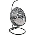 thumbnail image 1 of Sunnydaze Decor Chaise Oeuf Suspendue Jackson avec Support, Gris - Ensemble de 1, 1 of 5