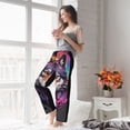 thumbnail image 5 of Salouo Colorful Wolf Head A Print Women's Pajama Pants Casual Loose Sweatpants PJs Flowy Pants Drawstring Palazzo for Women Wide Leg Pants Lounge Pajama -X-Large, 5 of 8