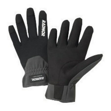 

Radnor Large Black And Gray Leather And Spandex Full Finger Mechanics Gloves With Slip-On Cuff (16 Pairs)