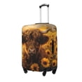 thumbnail image 2 of Cauagu Cute Cow Sunflower Field Print Travel Luggage Cover,Travel Dust-proof Suitcase Cover Softside Suitcase Protector for 18-32inch,Not Included Suitcase, 2 of 8