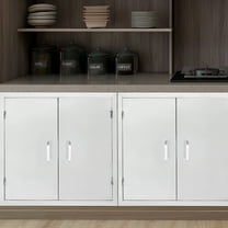 Miumaeov Double Access Door 24x28inch Stainless Steel for Kitchen Cabinet BBQ Island