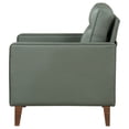 thumbnail image 6 of Coaster Jonah Faux Leather Upholstered Track Arm Accent Club Chair Green, 6 of 12