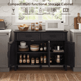 thumbnail image 4 of ROGALIS 48 Inches Buffet Cabinet with Storage, Farmhouse Sideboard Buffet with Adjustable Shelves, Black, 4 of 7