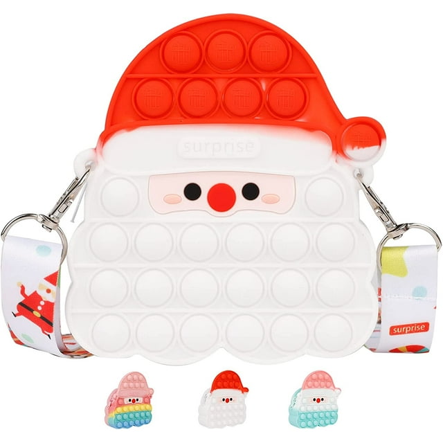 Bolso de hombro HUOGUO Pop Purse para niñas con diseño de Papá Noel