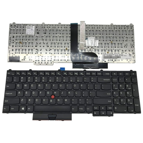 Teclado Para Portátil Sierra Blackmon Con Diseño Estadounidense Para Thinkpad P50, P51, P70, Marco Negro, Sin Retroiluminación Y Palanca De Control Remoto