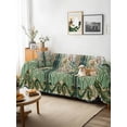 thumbnail image 3 of Animal Flowers Couch Cover for 2 Cushion Sofa, Vintage Butterflies Dragonfly Floral Washable Loveseat Sofa Covers Slipcover for Sectional Sofas L-Shaped, Couch Throw Cover 71"x118", 3 of 9