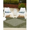 thumbnail image 3 of Unique Loom Outdoor Modern Collection Area Rug - Tambor (13' Square Green/Ivory), 3 of 10