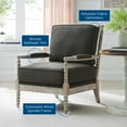 thumbnail image 4 of Armchair Accent Chair, Nailhead, Grey Gray, Fabric, Modern Contemporary Farmhouse Coastal, Living Lounge Cafe Room Hotel Lobby Hospitality, 4 of 9
