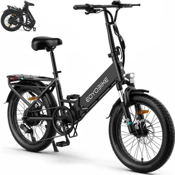 Lilypelle Folding Electric Bicycle for Adults, 20"×3.0 Fat Tire 7 Speed Step-Thru Electric Cargo Bicycle, 500Wh Built-in detachable battery, Peak 1000W Rear Motor,20MPH, Fits for 4'9" to 6'5"
