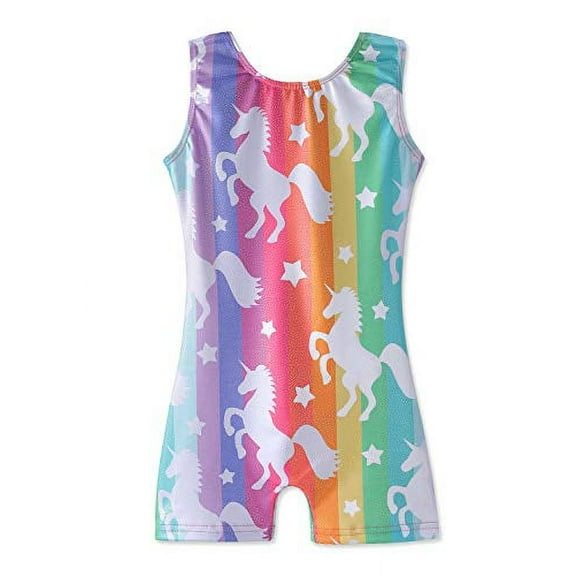 Gymnastics Leotards for Girls with Shorts Size 6-7 Years Old Sparkly Dancewear