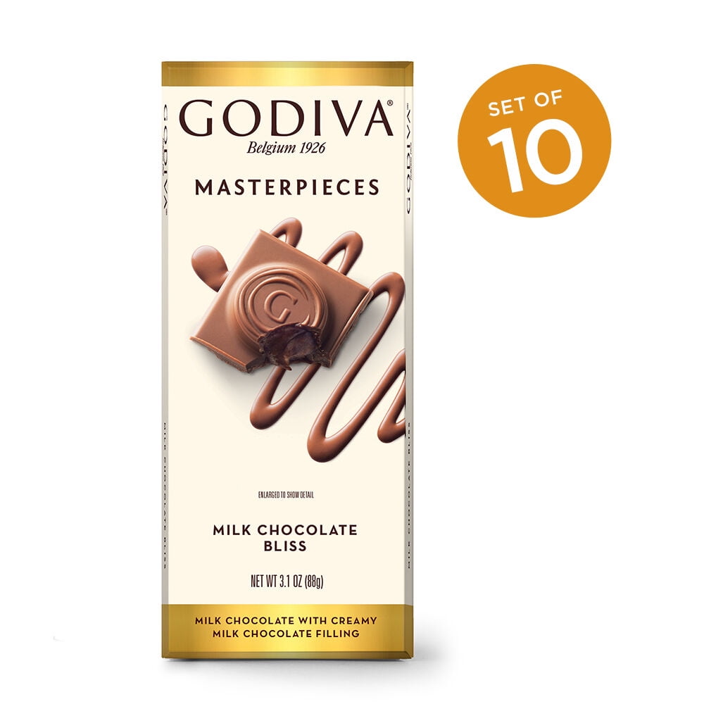 Godiva Premium Chocolate Milk Chocolate Bliss 3.1oz (10 Packs)