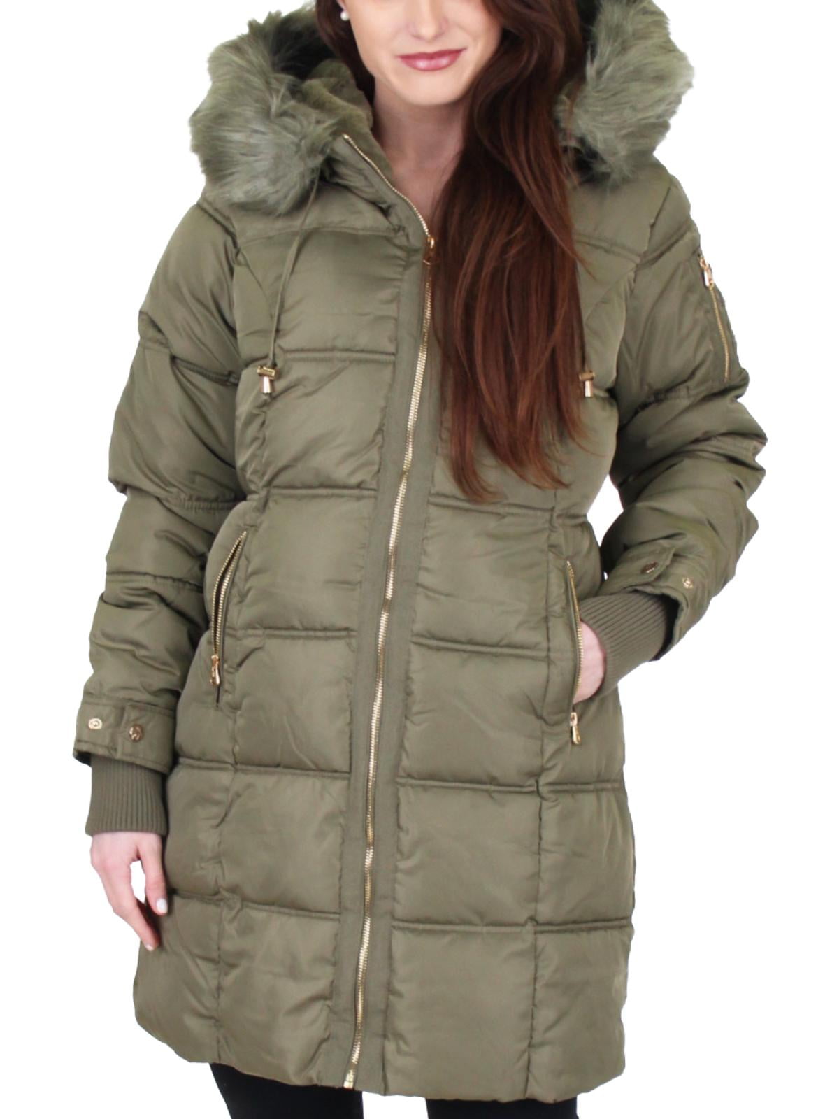 Jessica Simpson - Jessica Simpson Womens Faux Fur Winter Puffer Coat ...