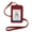 Red, variant on GOGO PU Leather Credit Card ID Badge Holder with Side Zipper Pocket and Detachable Neck Lanyard
