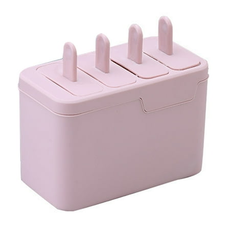 

4 Cell Popsicle Molds Easy Release BPA-free Popsicle Maker Homemade Ice-Pop Mold