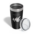 thumbnail image 4 of Leech Lake Map Tumbler Travel Mug Insulated Laser Engraved Coffee Cup Minnesota 20 oz Black, 4 of 5