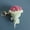 Green rose, variant on Sweet handmade knitted bouquet pendant, exquisite wool crochet keychain, handmade mini bouquet bag charm