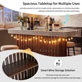 thumbnail image 3 of U_Style-CA 3-in-1 Dining Table, Counter Height Table & Bar Table with Wine Storage,Modern Top Kitchen Island Table with Footrest and 2-Tier Wine Rack, Suitable for Dining Room, Kitchen & Home Bar, 3 of 14