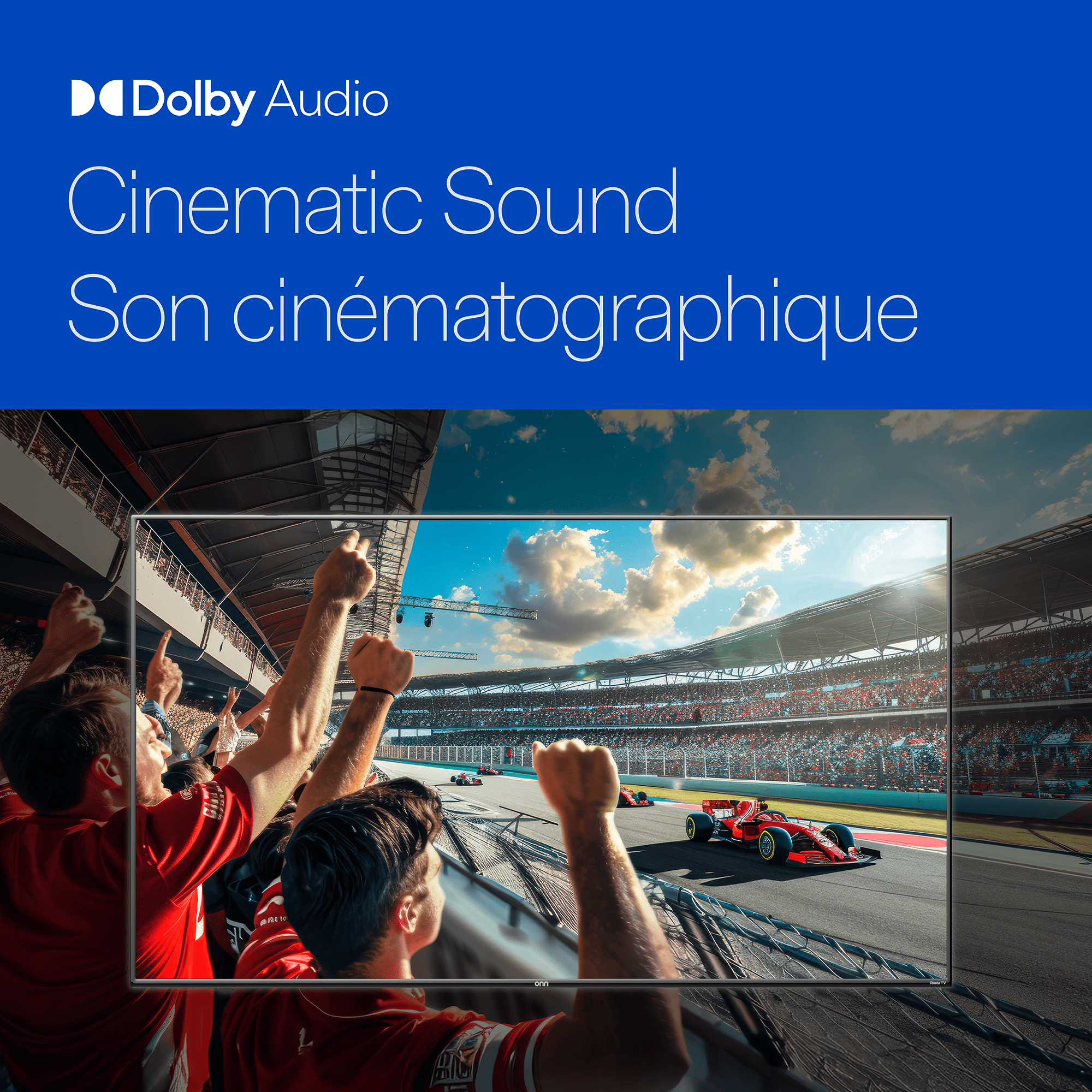 Téléviseur intelligent Roku QLED Mini-DEL 4K UHD de 139,7 cm (55 po) onn, ONB25MNR55-CA, 3 HDMI, 144 Hz