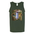 thumbnail image 2 of Wild Bobby, Living Life In The Sun Surfboards Sunsets Lighthouse Pop Culture Mens Graphic Tank Top, Forest Green, X-Large, 2 of 3