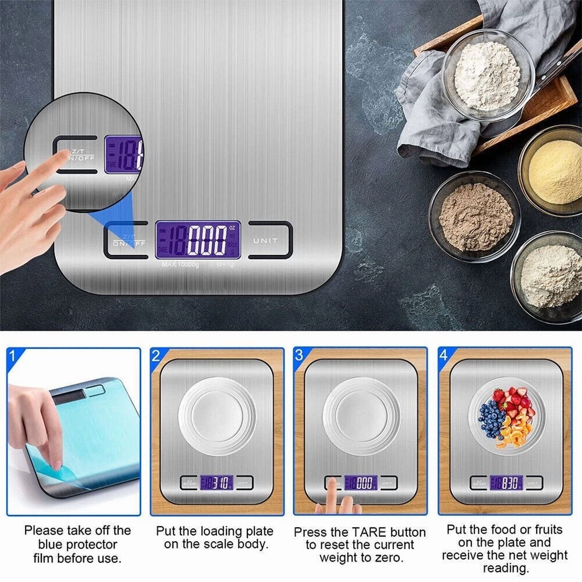 CRESTIN- 10Kg Digital Kitchen Scales Electronic Balance Food Weight Postal Scale