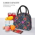 thumbnail image 5 of Easygdp Floral Large Insulated Lunch Bag，Aluminum Lining, Spacious Design, Leakproof, Ideal for Work, Picnics, Travel, and Outdoor Activities-One Size, 5 of 6