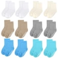 thumbnail image 1 of Calcetines para bebé Jealkip Cotton Crew con agarre antideslizante, paquete de 12 unidades, unisex, 1 of 7