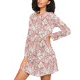 thumbnail image 3 of joogoo Ethnic Bows Women's Long Sleeve Nightgown Sleepwear L, 3 of 8