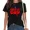 E-Black, variant on UNISHE Women's Sparkle Lettering Inspirational Tee Trendy Praise Worship Clothing Casual T-Shirt White, S