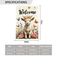 thumbnail image 3 of Welcome Spring Goat Garden Flag 12x18 Inch Double Sided Floral Butterfly Goat Yard Flag Outdoor Decoration Home Gifts for Men Women Birthday Gifts Memorial Day, 3 of 7