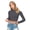 Charcoal, variant on Women's Long Sleeve Crop Tops Buttery Soft Y2K Baby Tee Super Stretch Casual, Workout Shorts T-Shirts (Dill Green, X-Small)