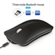 thumbnail image 2 of Ratón Bluetooth, ratón inalámbrico recargable multidispositivo ultradelgado y silencioso, 1600 DPI, ratón portátil para Mac MacBook Pro Tablet iPad IOS oso de fresa  Electrónica, 2 of 4