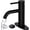 Black, variant on Bathroom Faucet, Silver Bathroom Faucet Single Handle Bathroom Faucet Modern Single Hole Faucet Bathroom with Pop-up Sink Drain Stopper & Deck Plate 1 or 3 Hole Bathroom Faucet(Brushed Silver)