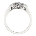 thumbnail image 2 of FB Jewels 925 Sterling Silver .05 CTW Diamond Double Heart Design Ring Size 7, 2 of 3