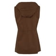 thumbnail image 2 of A2Y Women's Solid Drawstring Waist Military Hoodie Utility Vest Americano L, 2 of 6